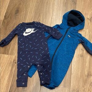 Nike Baby Blue and Navy Outfit Set
